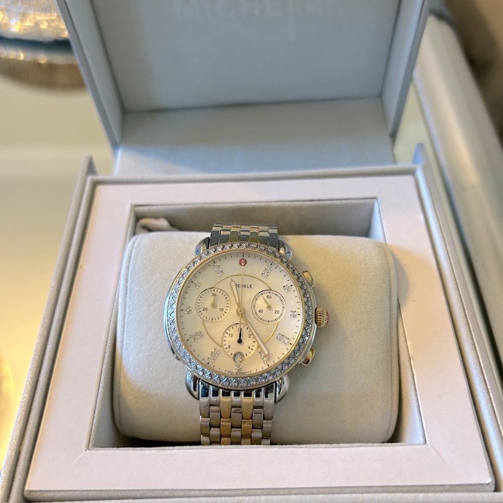 Michele Sidney Classic Diamond Watch